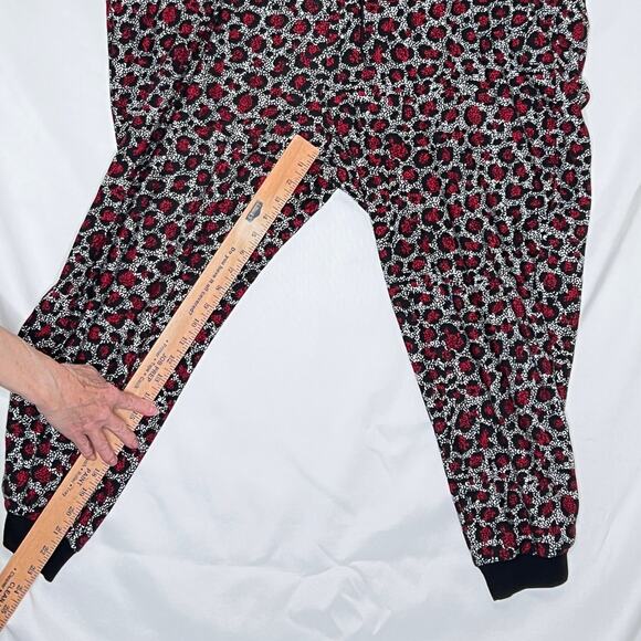Torrid Sleep pants black/red animal print jogger pockets pull-on draw string - Picture 4 of 9